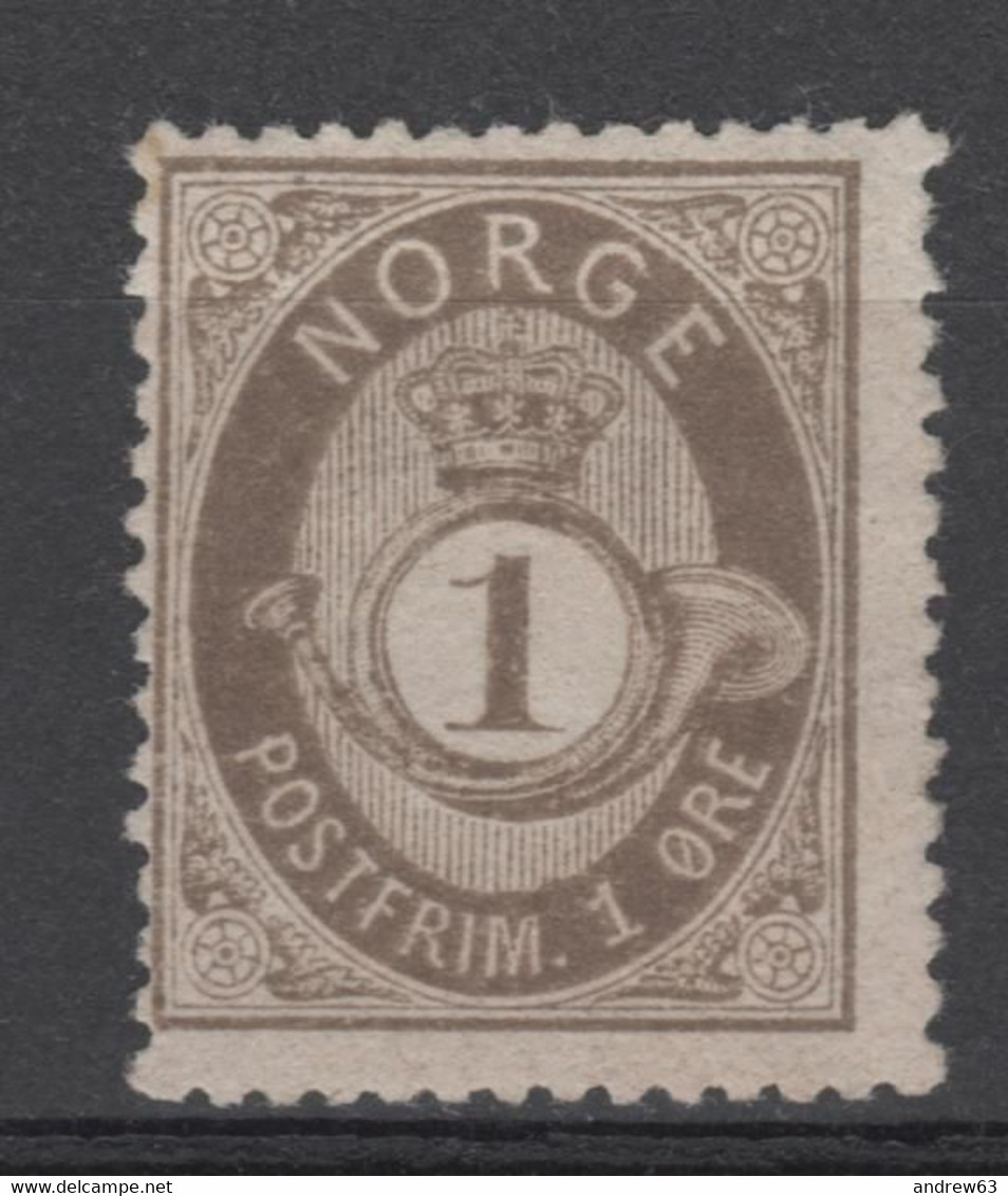 NORVEGIA - Norge - Norwegen - Norway - 1877/82 - 1ø  - New - Nuovi