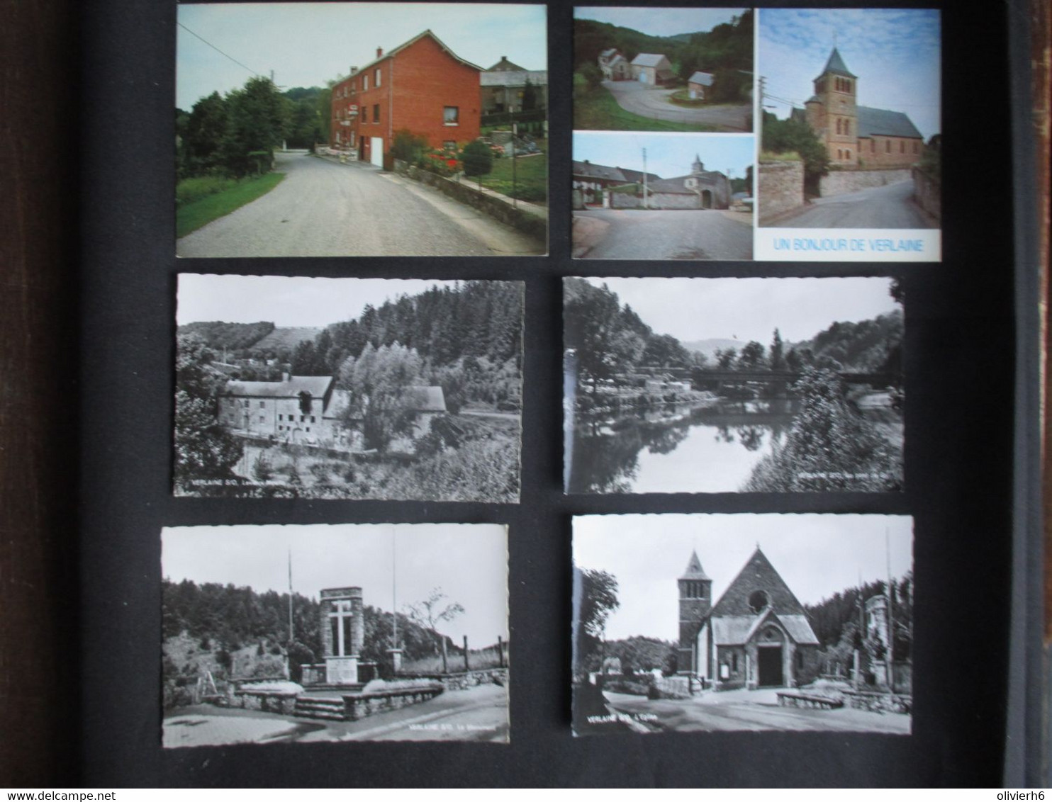 LOT 6 CP BELGIQUE (M1705) VERLAINE SUR OURTHE (8 Vues) Le Vieux Moulin Monument Eglise Pont De Sy Pension De Famille - Verlaine