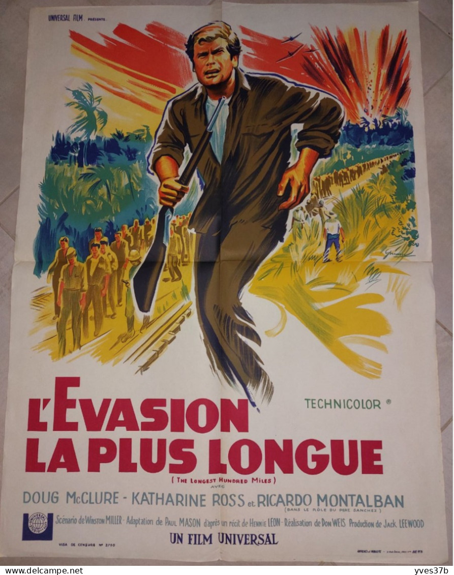 "L'Evasion La Plus Longue" D. MClure, K. Ross...1967 - Affiche 60x80 - TTB - Posters