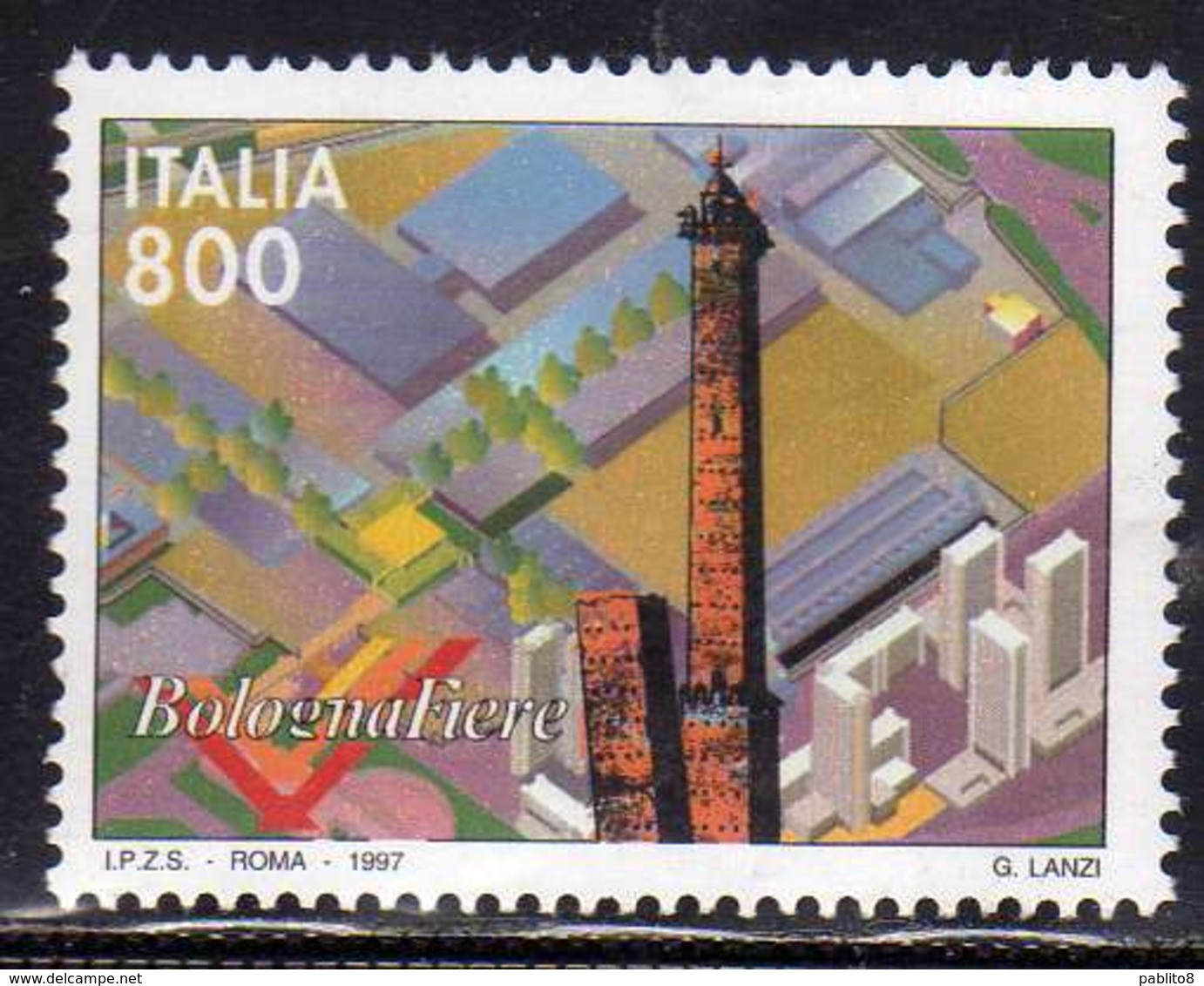 ITALIA REPUBBLICA ITALY REPUBLIC 1997 FIERA DI BOLOGNA FAIR LIRE 800 MNH - 1991-00:  Nuovi