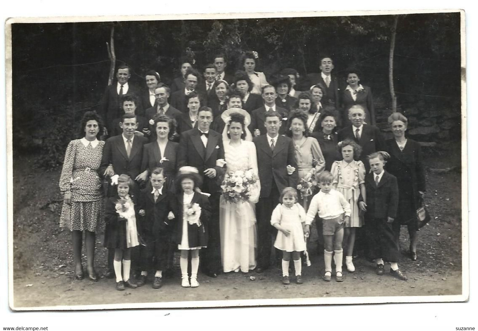 CARTE PHOTO - Mariage - Archive COURTÉ - Nom Marqué Au Dos - Archive Des Environs De DOUARNENEZ Finistère - Généalogie