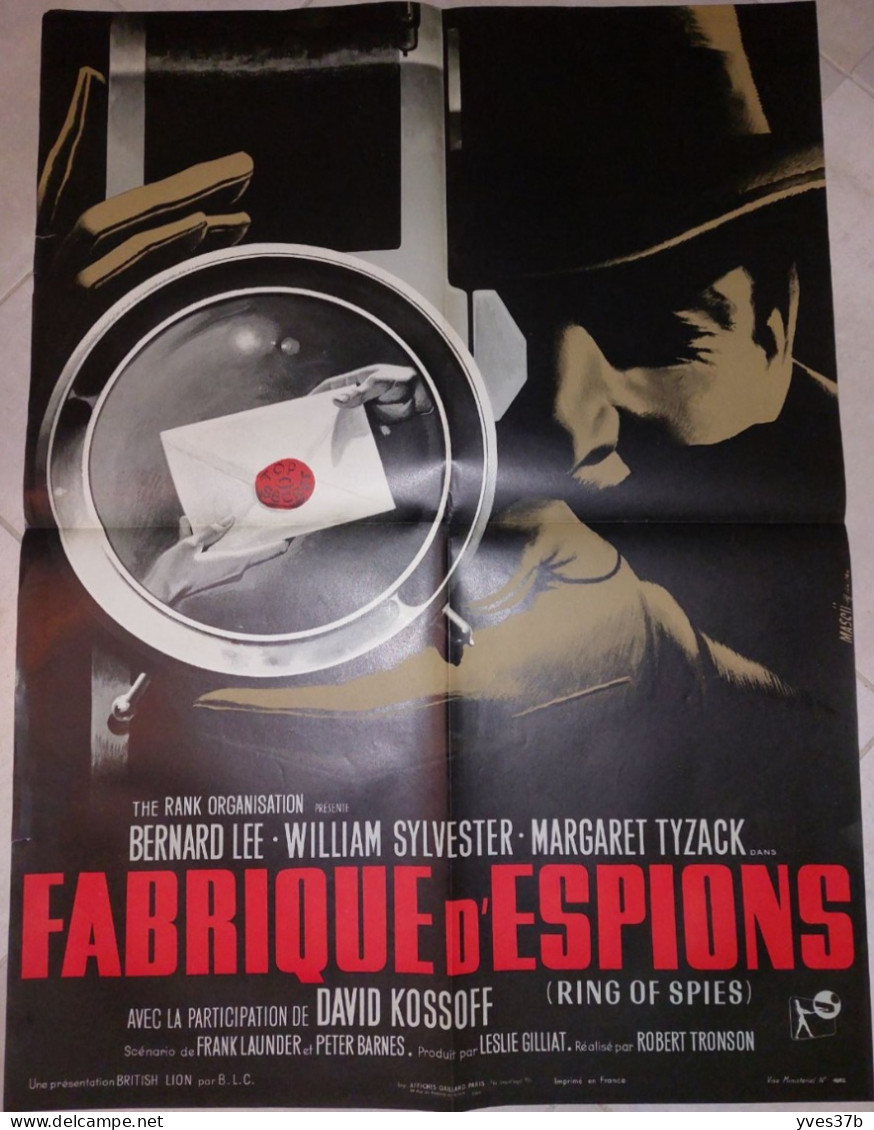 "Fabrique D'Espions" B. Lee, W. Sylvester...1963 - Affiche 60x80 - TTB - Afiches & Pósters