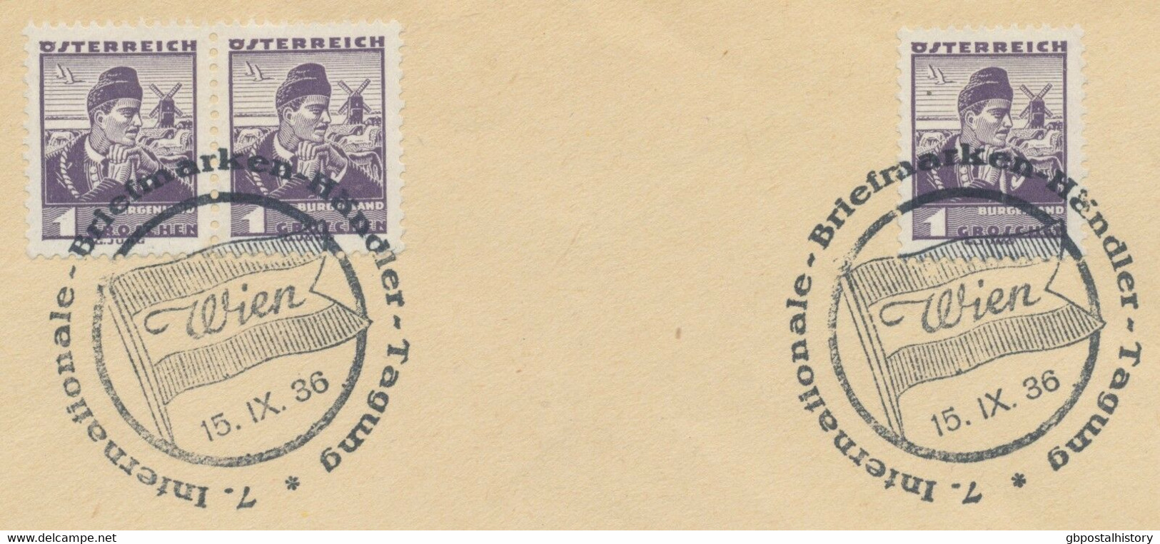 ÖSTERREICH SONDERSTEMPEL 1936 WIEN 7. Internationale Briefmarken-Händler-Tagung - Maschinenstempel (EMA)