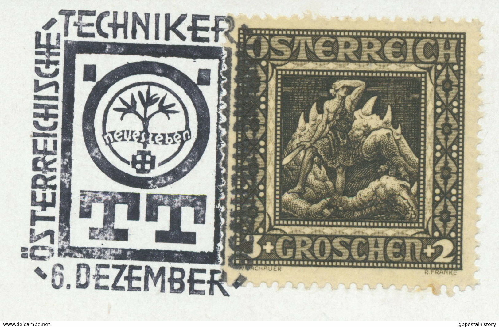 ÖSTERREICH SONDERSTEMPEL ÖSTERREICHISCHE TECHNIKER TAGUNG WIEN 1936 6. DEZEMBER - Frankeermachines (EMA)