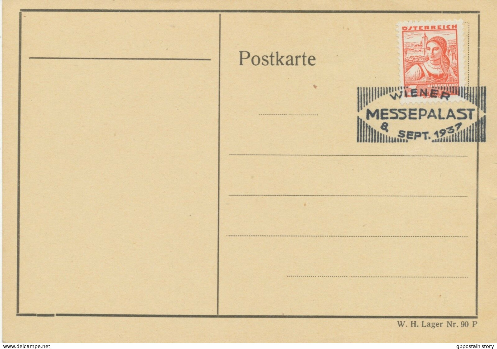 ÖSTERREICH SONDERSTEMPEL 1937 „WIENER MESSEPALAST 8. SEPT. 1937“ - Machines à Affranchir (EMA)