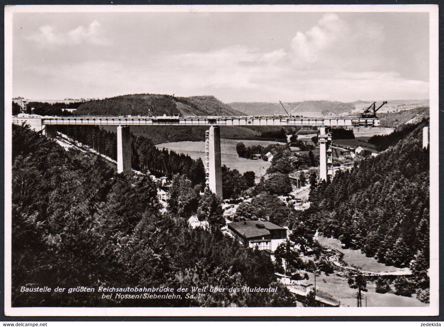 E8494 - Nossen Siebenlehn - Bau Autobahnbrücke Brücke - Foto Wugk - Nossen
