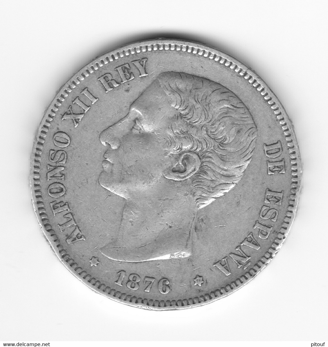 5 Pesetas 1876 DEM TTB - Collezioni