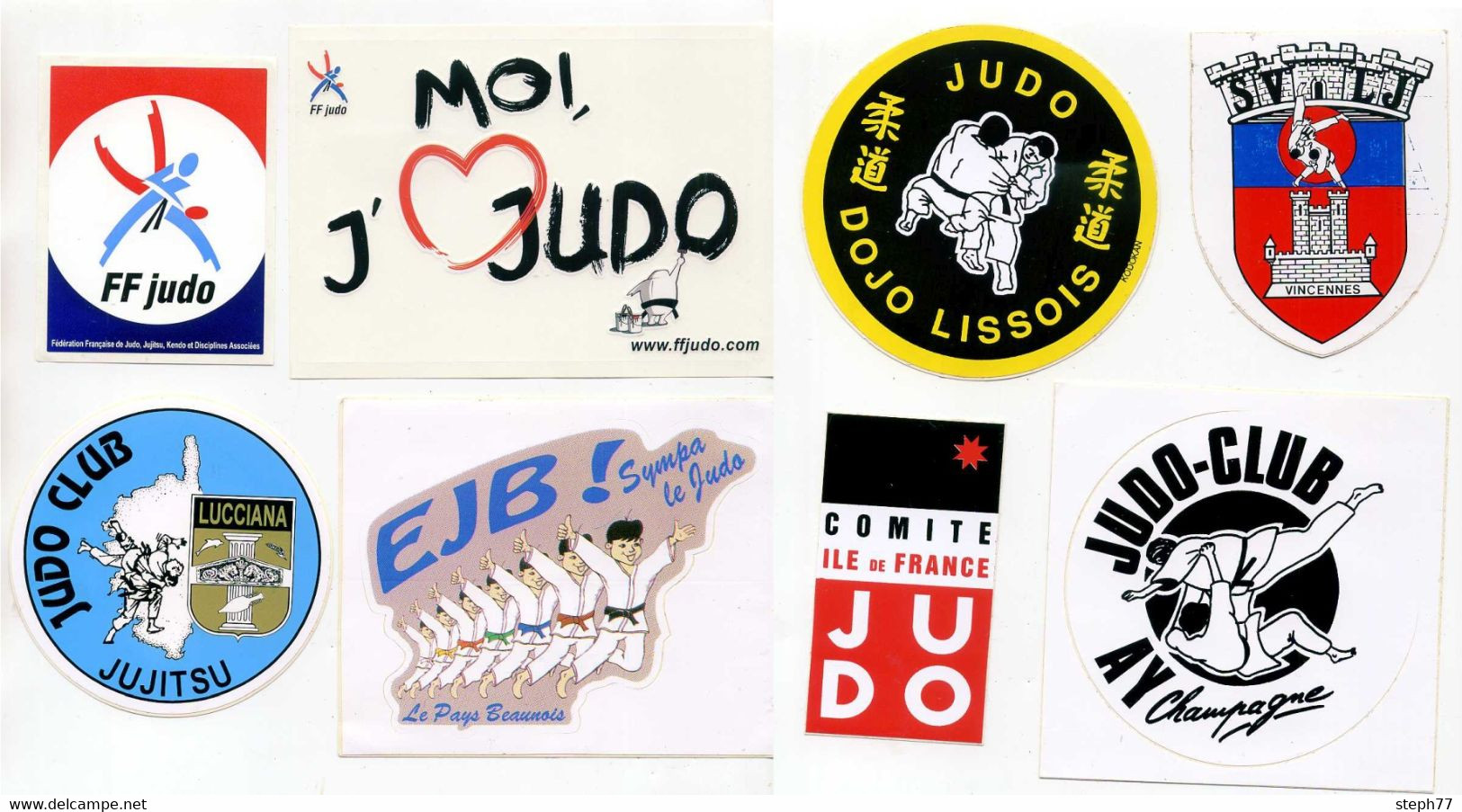 6 Autocollants Judo Club Fédération France - Kampfsport