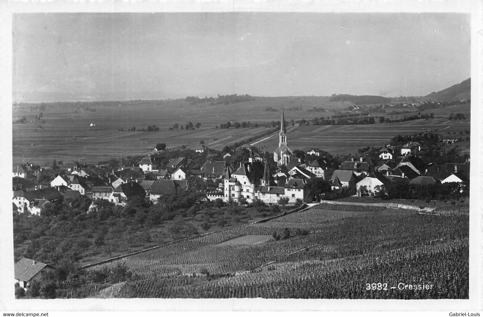 Cressier - Vue Sur Le Village Et La Plaine - Cressier