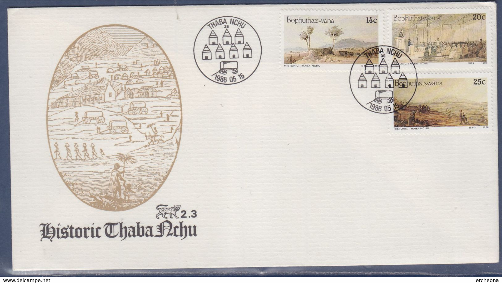 Enveloppe Bophuthatswana Taba Nchu 15.05.86 Avec 3 Timbres Histoire De Thaba-Nchu Le Bophuthatswana était Un Bantoustan - Bophuthatswana