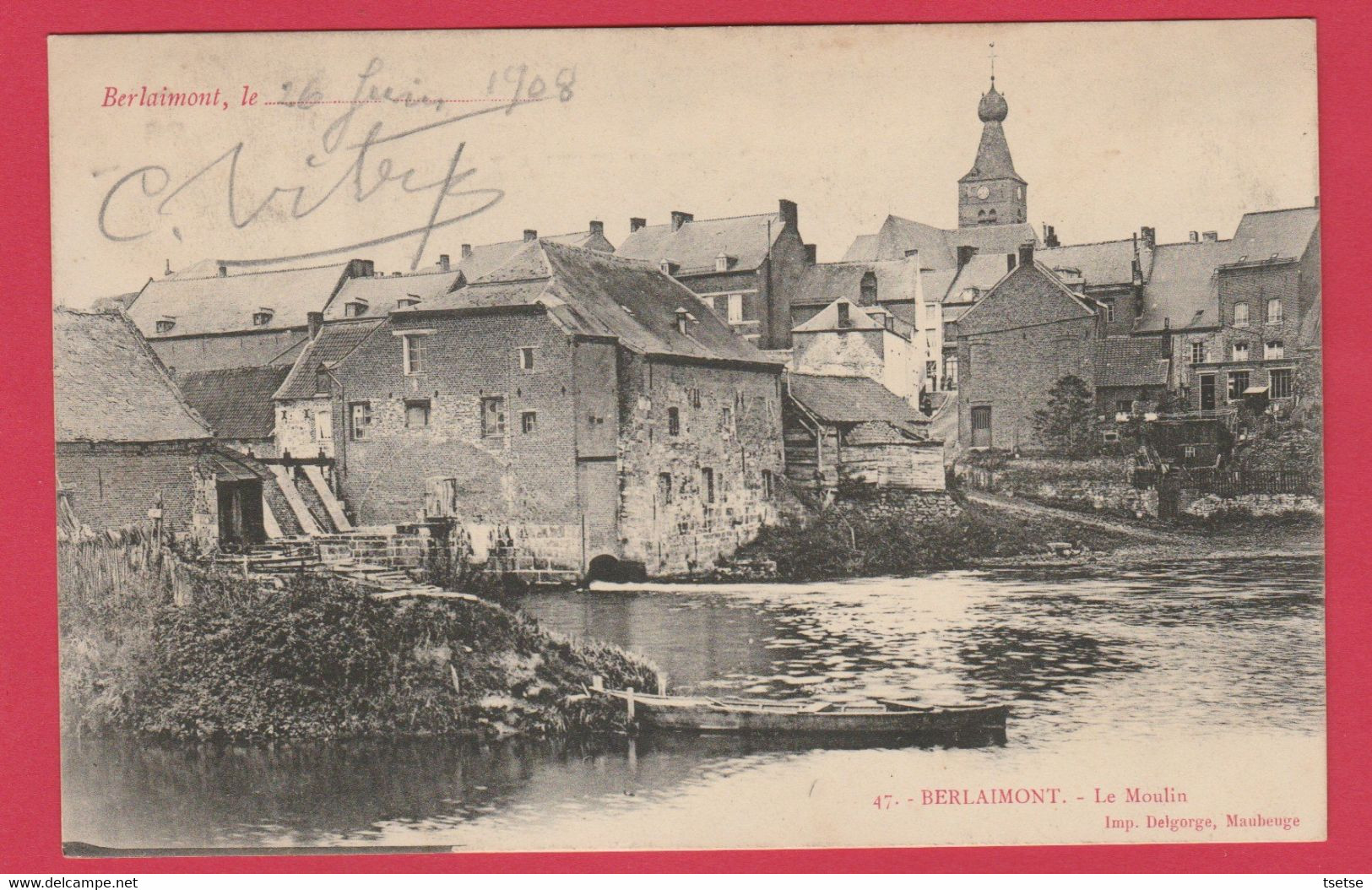 Berlaimont - Le Moulin - 1908 ( Voir Verso ) - Berlaimont