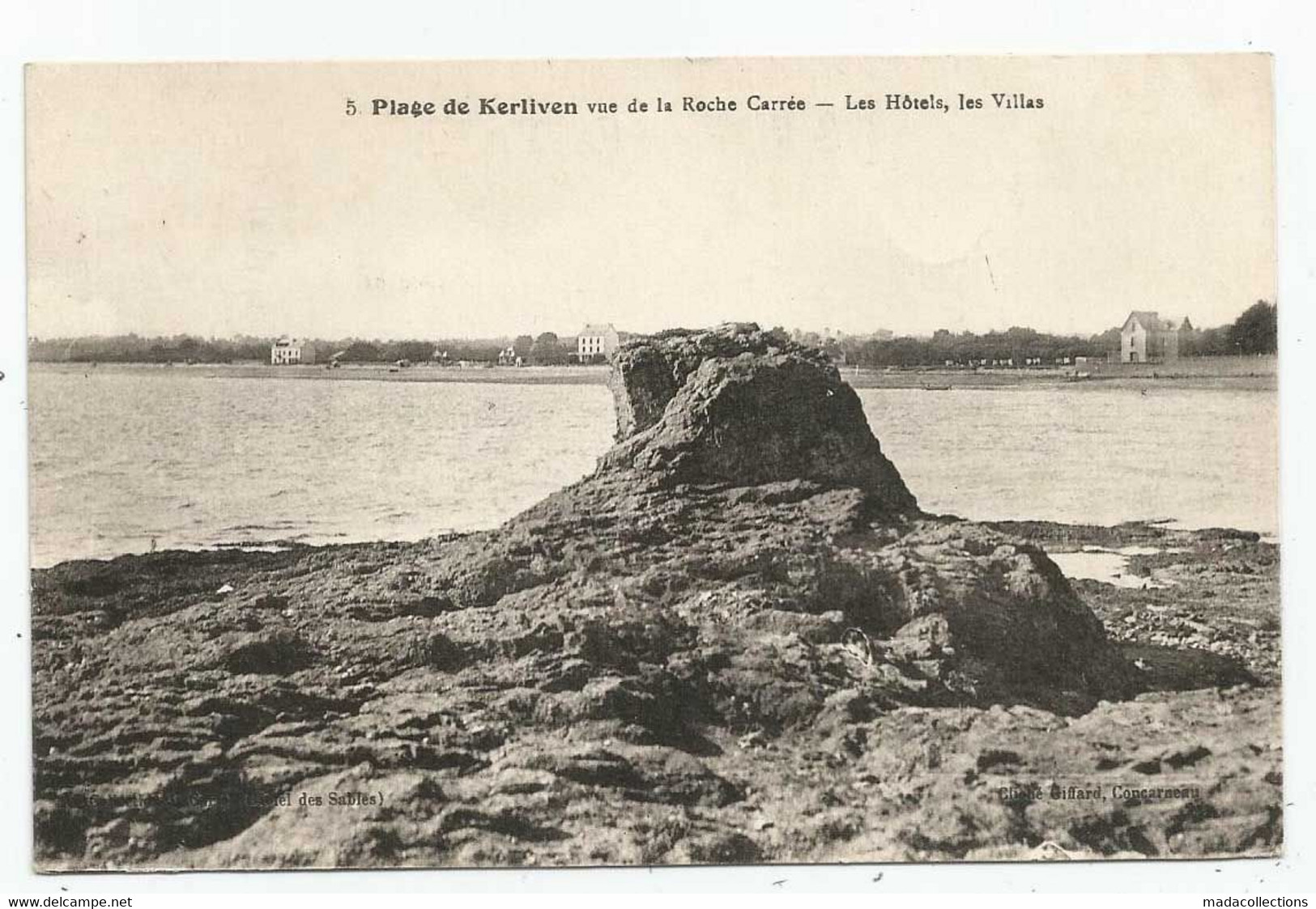 La Forêt-Fouesnant  (29 - Finistère) Plage De Kerliven Vue De La Roche Carrée - La Forêt-Fouesnant