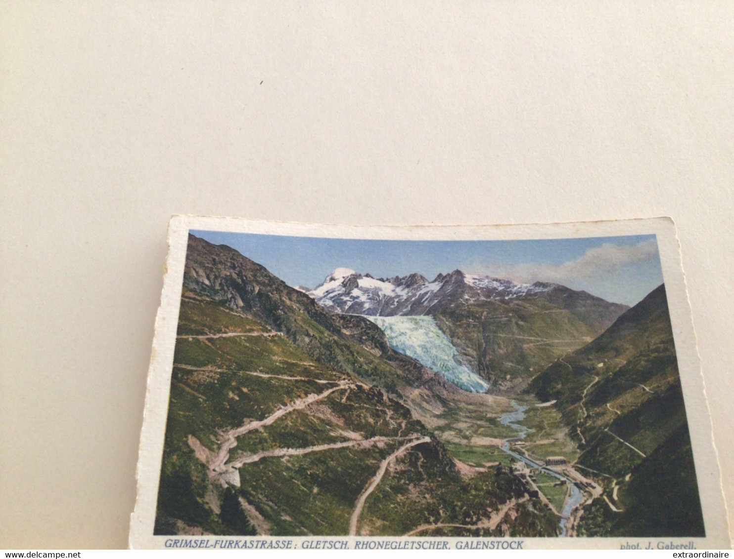 Valais Grimsel Furkastrasse Gletsch Et Glacier Du Rhône Non Circulee Photo J.Gaberell No. 39 - Blatten