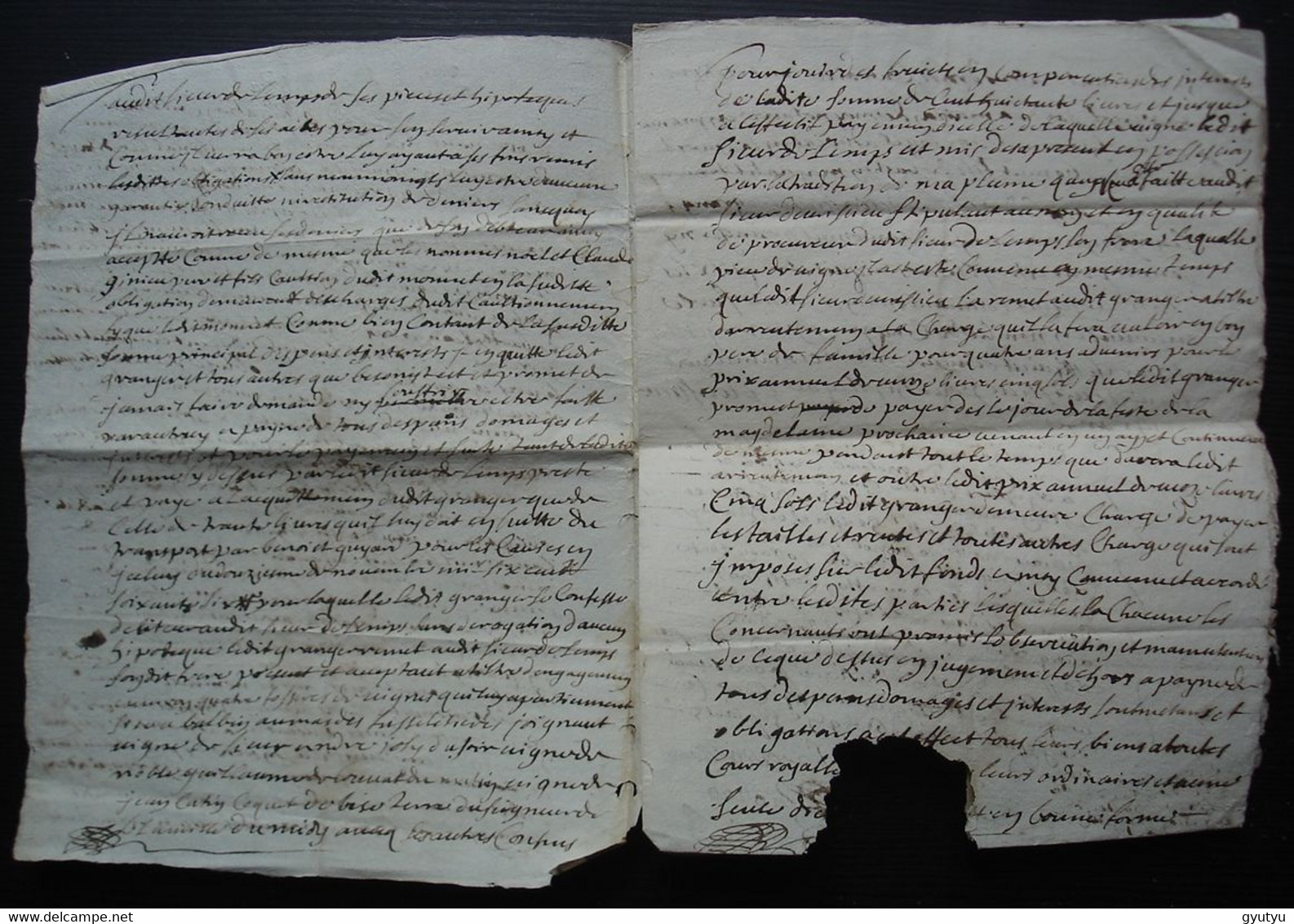1674 Généralité De Grenoble Barthélemy Grangier Petit Papier Un Sol La Feuille Document De 8 Pages à Déchiffer - Manuscripts