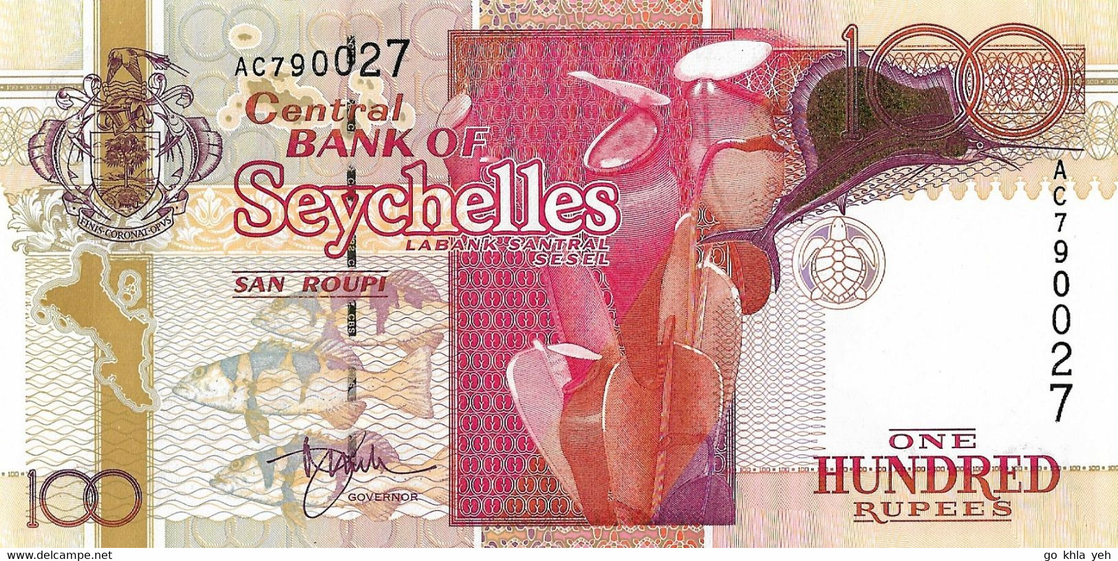 SEYCHELLES 2001  100 Rupee - P.40a  Neuf UNC - Seychellen