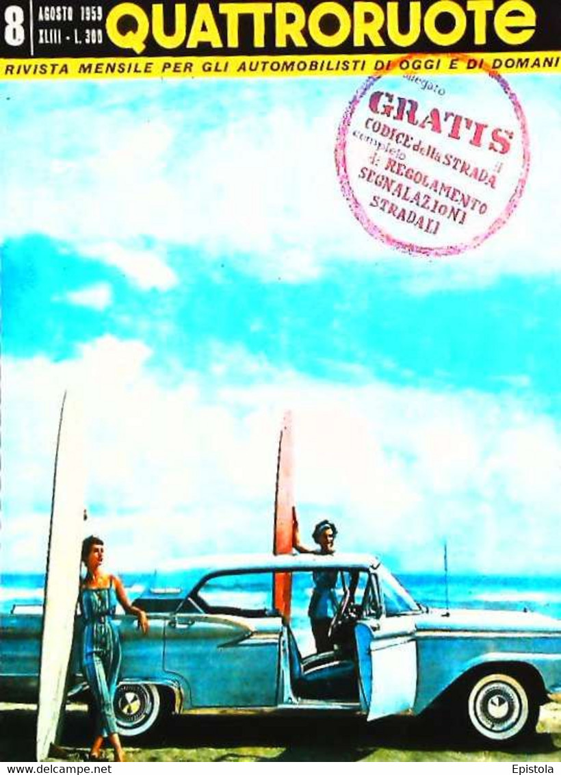 ►  Surfing - Surf Feminin - USA 1950 - Reproduction Quattroruote - American Roadside