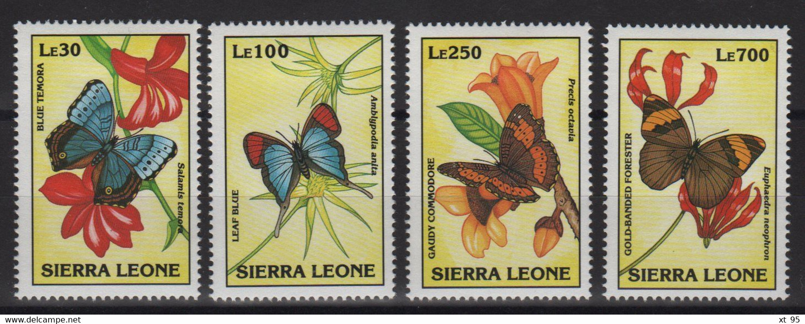 Sierra Leone - N° 1691 à 1694 - Faune - Papillions - Cote 9€ - * Neufs Avec Trace De Charniere - Sierra Leone (1961-...)