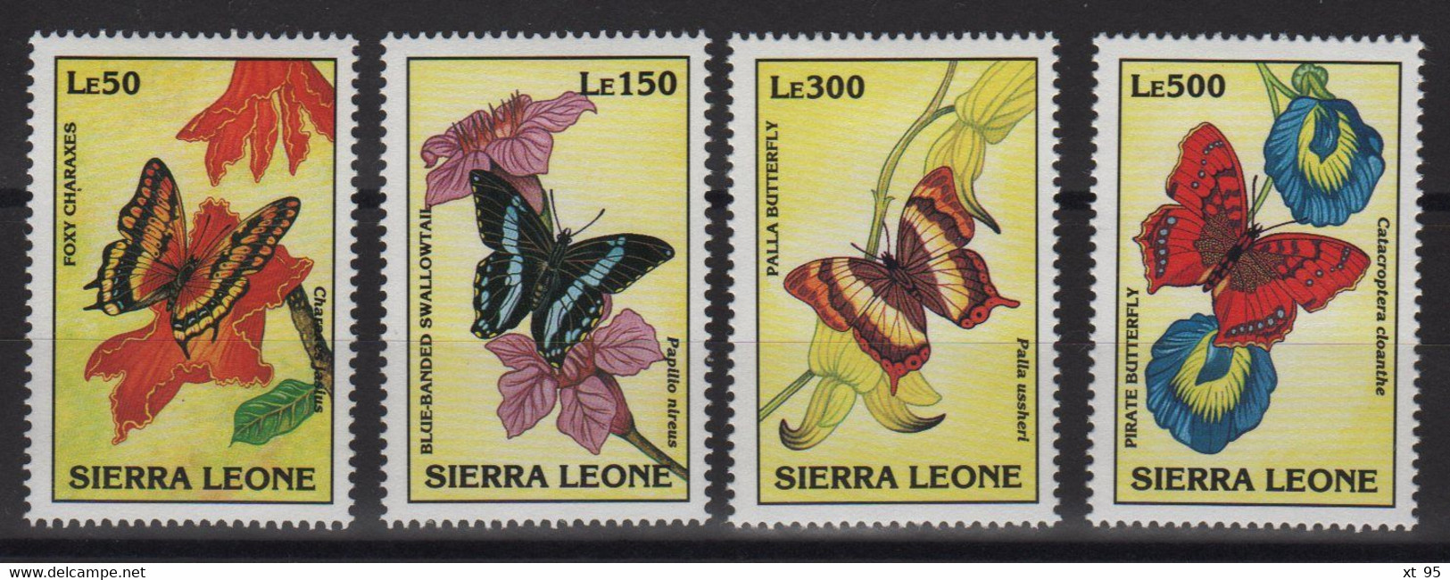 Sierra Leone - N° 1642 à 1645 - Faune - Papillions - Cote 8.50€ - * Neufs Avec Trace De Charniere - Sierra Leone (1961-...)