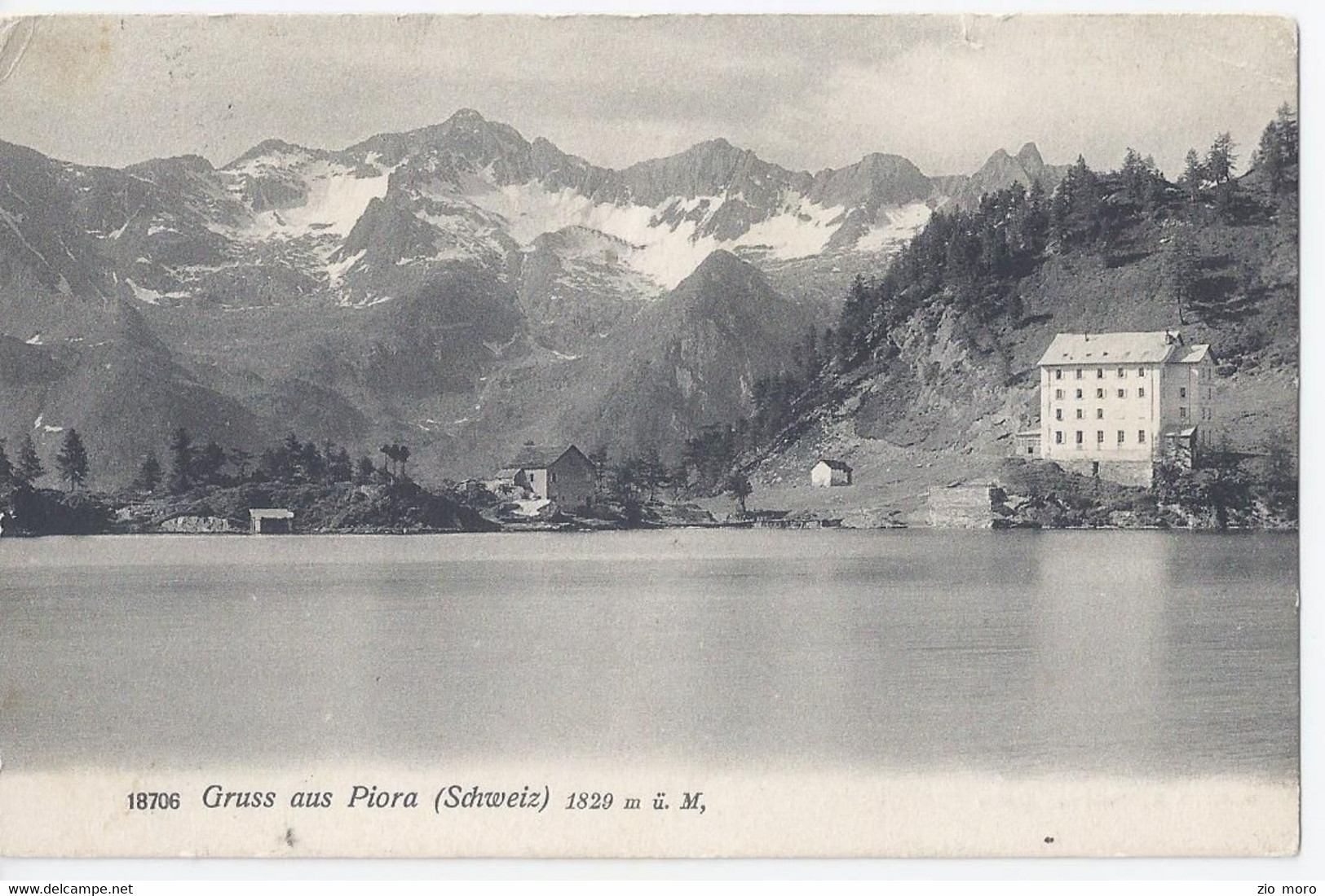 Piotta Quinto Svizzera  "Gruss Aus Piora (Schweiz) 1829 M." 1911 - Al Retro Timbro Hotel Pension  Zur Post - Quinto