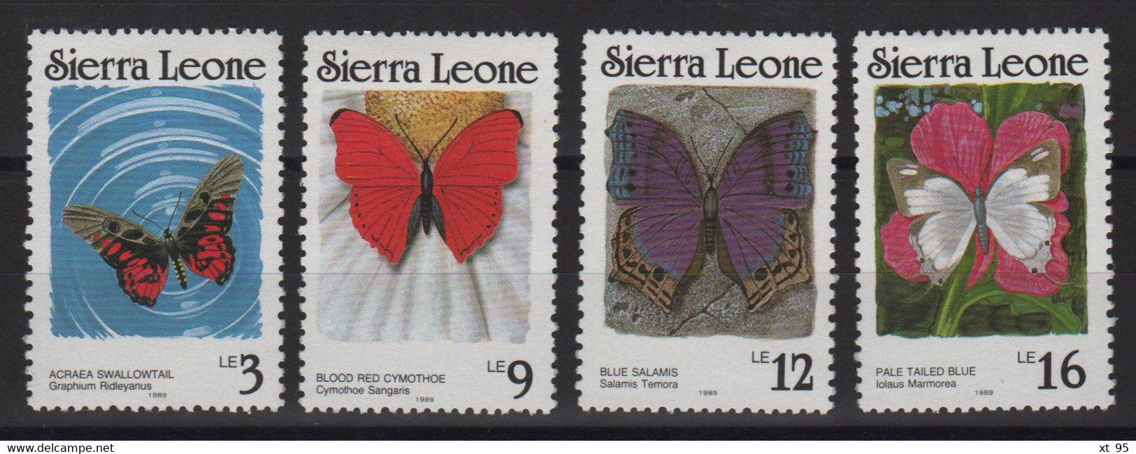 Sierra Leone - N° 1078A à 1078D - Faune - Papillions - Cote 20€ - * Neufs Avec Trace De Charniere - Sierra Leone (1961-...)