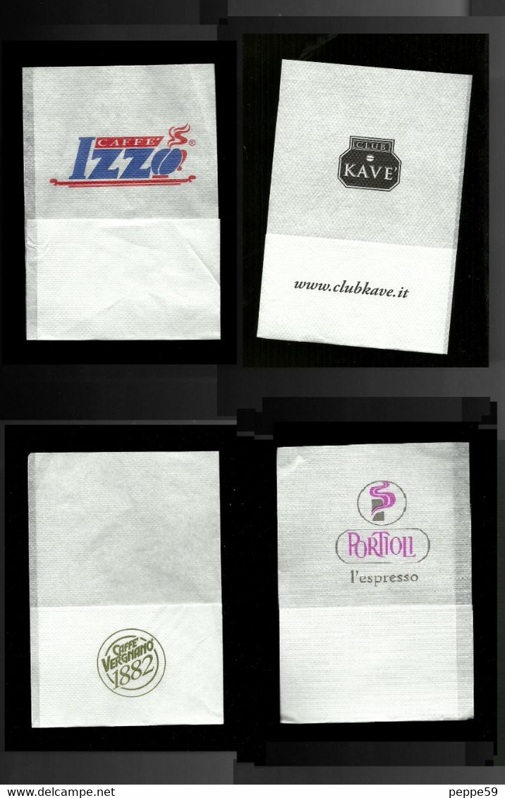 Tovagliolino Da Caffè - Lotto 4 Pezzi N. 13 - Company Logo Napkins