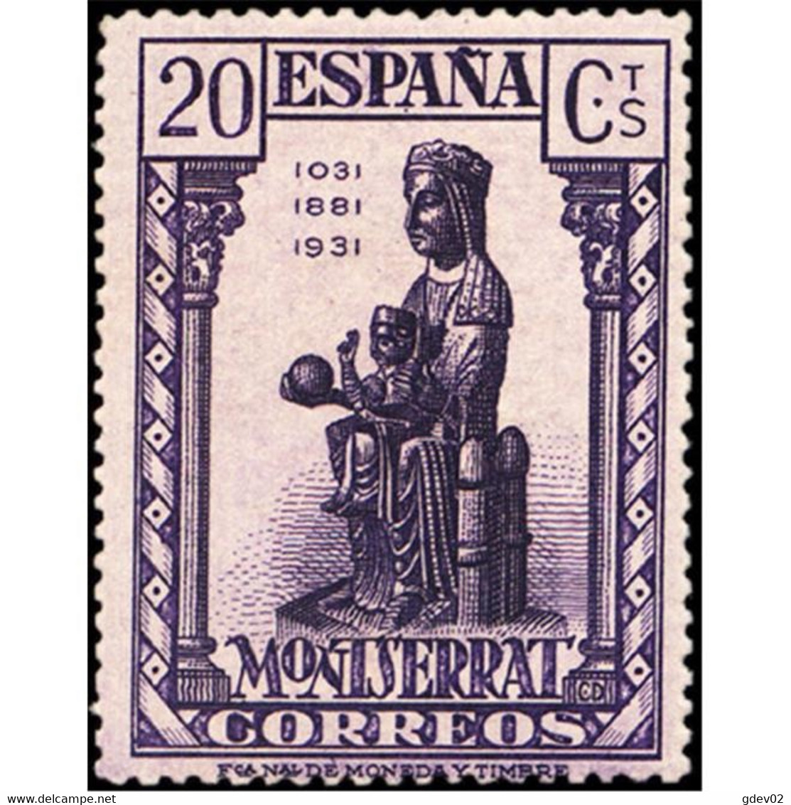 ES641CF-L**641STTOL.Spain.Esgane.Virgen.NUESTRA SEÑORA DE MONSERRAT. 1931 (Ed 641*) - Theologen