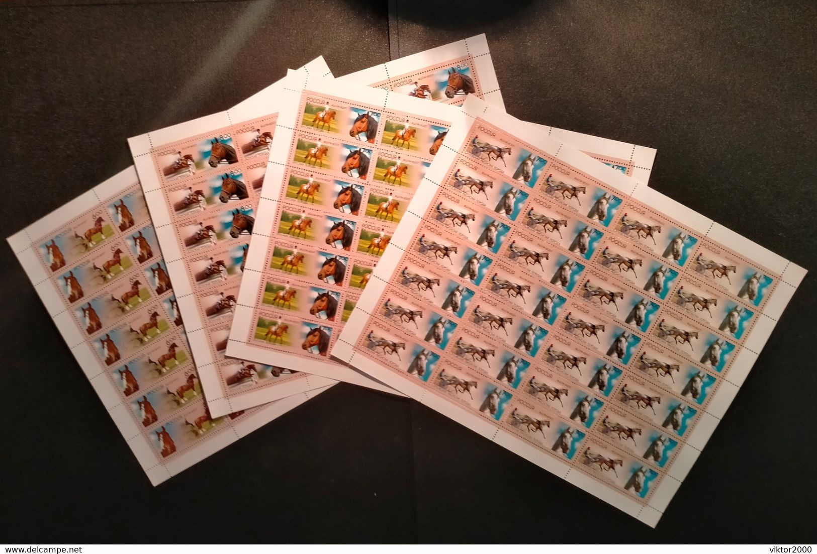 RUSSIA MNH (**)2007 Domestic Sorts Of The Horses.Mi 1441-1444 - Full Sheets