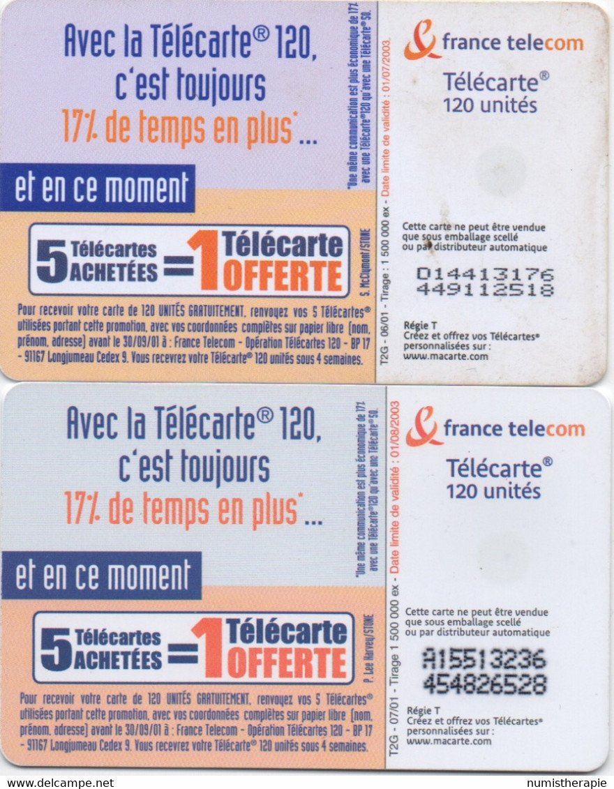 Lot De 2 Télécartes : Plus De Temps Pour Parler Du Pays ... Et Pour S'aimer... - 2001