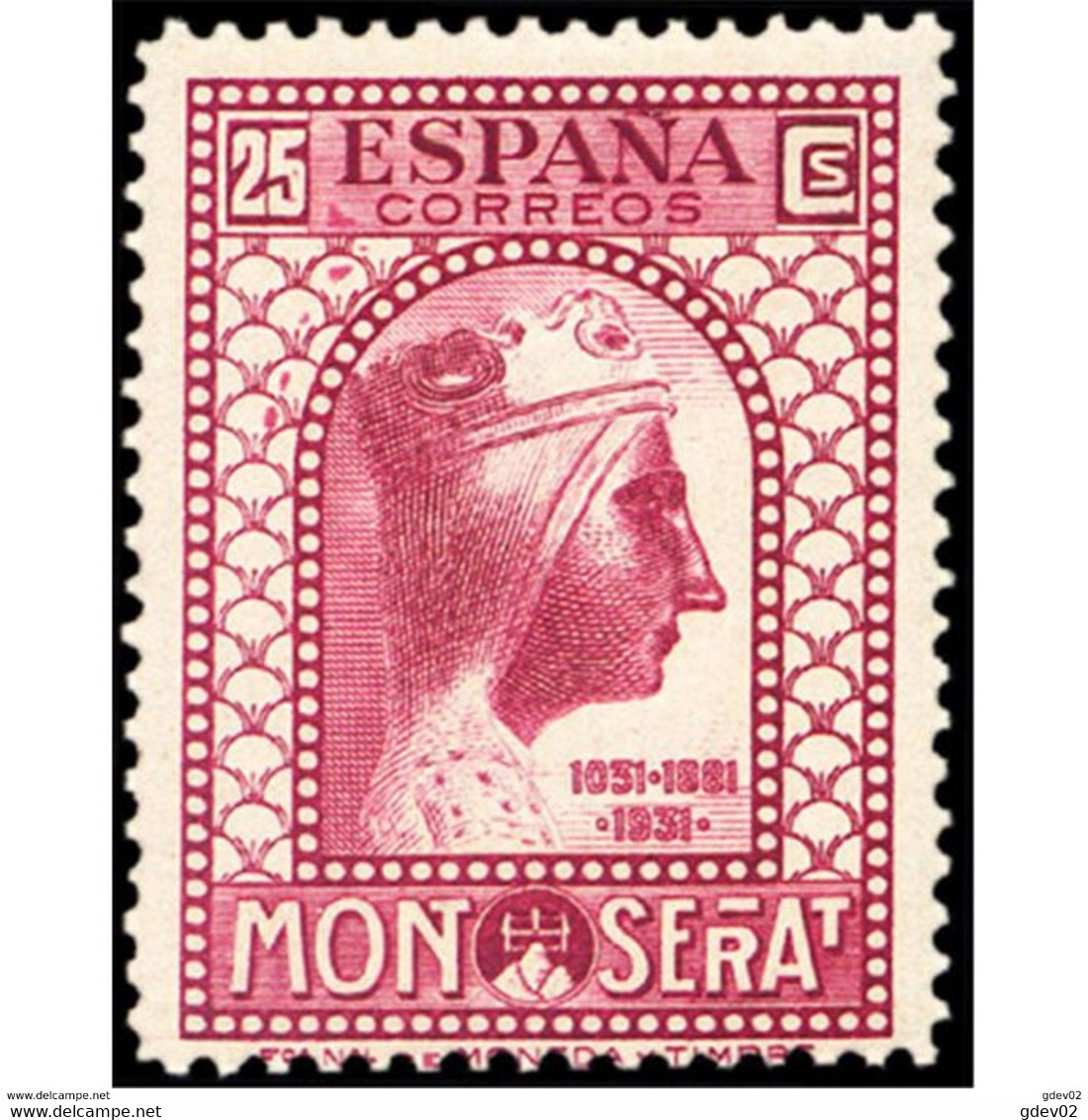 ES642CF-LTV**642STRREOL.Spain.Esgane.FUNDACION MONASTERIO DE MONTSERRAT 1931 (Ed 642*) - Théologiens