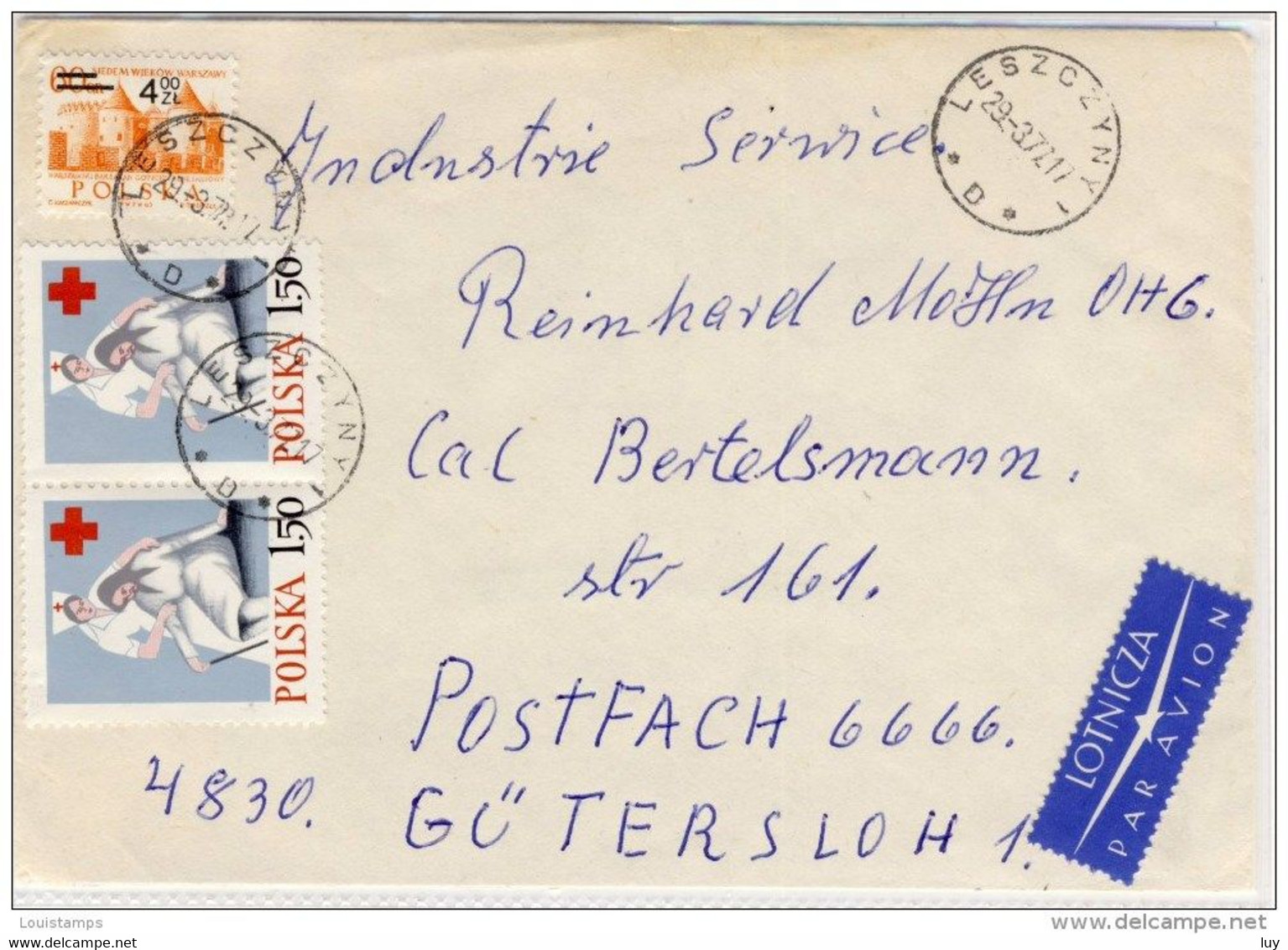 Poland - Luftpost, Airmail,  Leszczyn Nach Gütersloh - 1971 - Refb3 - Aviones