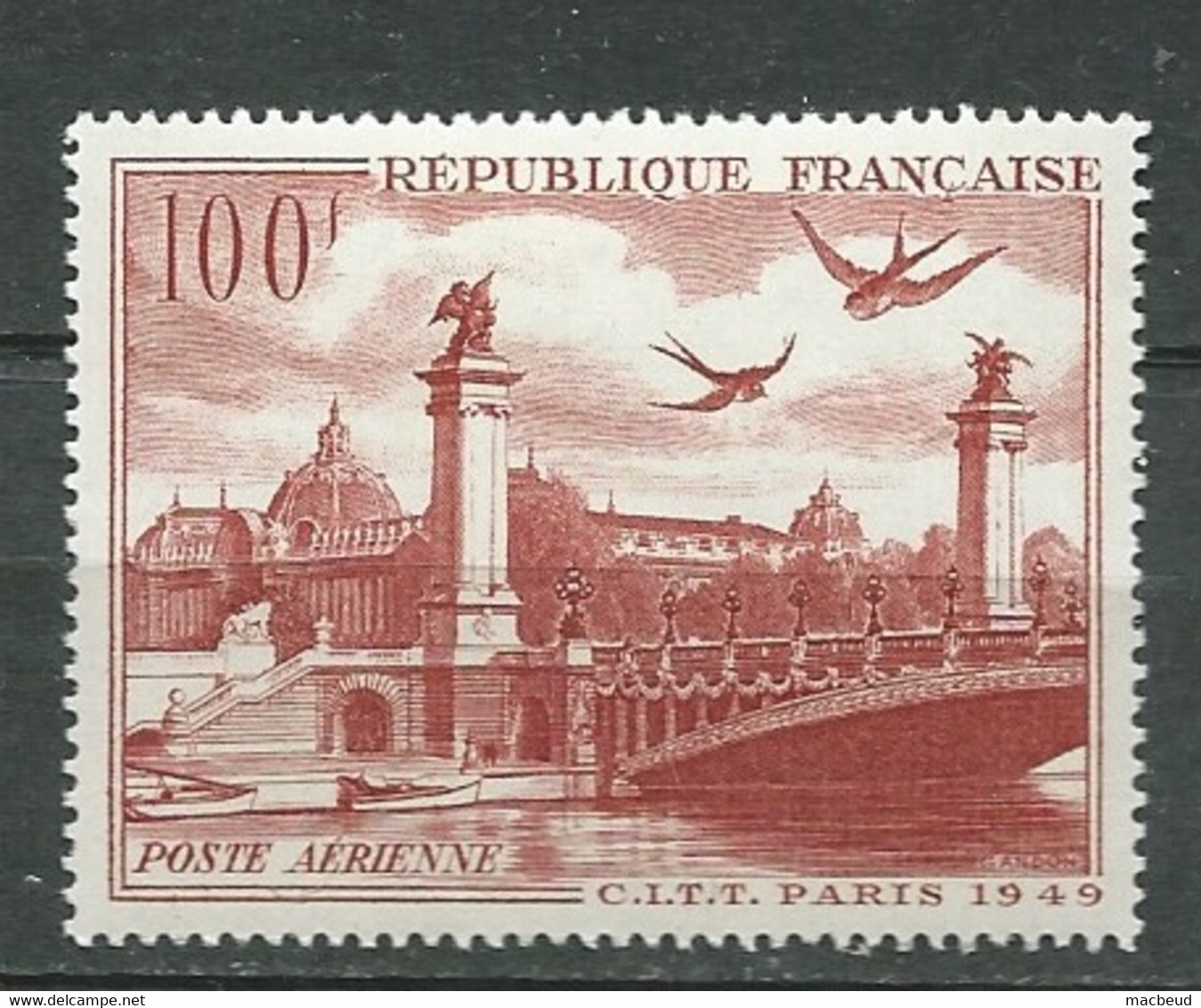 France  Poste Aérienne Yvert N° 28 * Trace De Charnière Légère  -  Pla 4305 - 1927-1959 Mint/hinged