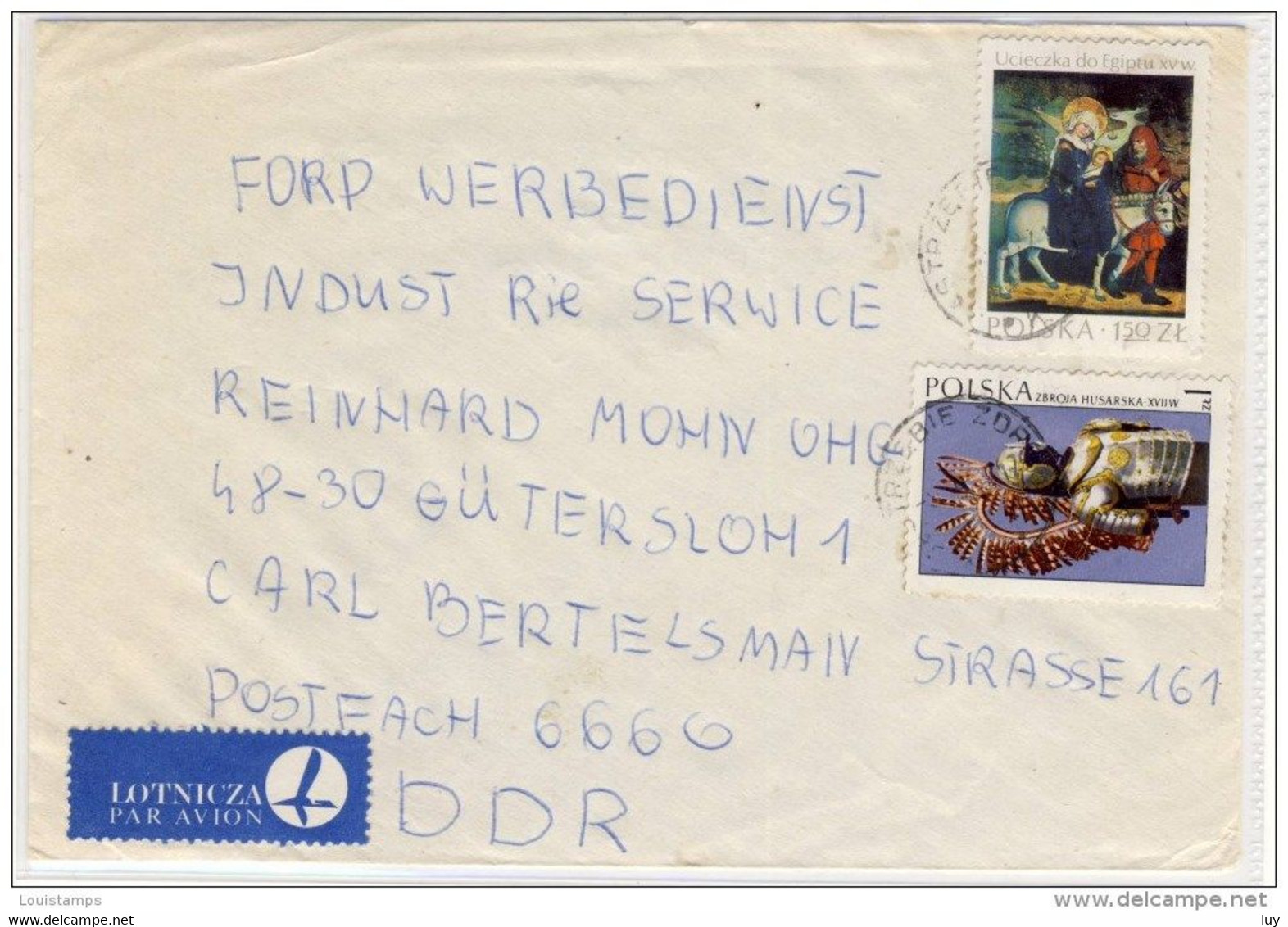 Poland - Luftpost Nach Gütersloh - 1977,  Nice Stamp - Refb3 - Avions