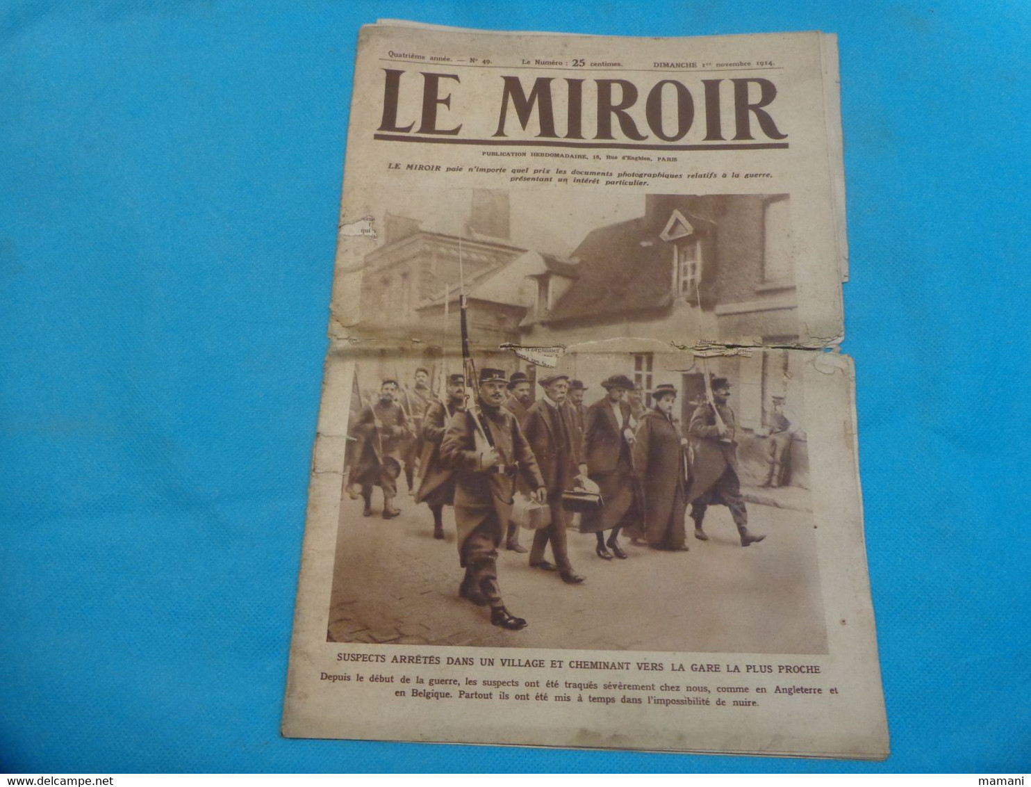 Le Miroir N°49 1er Nov 1914 - Autres & Non Classés