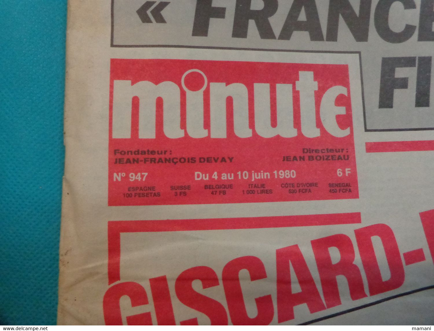 Minute N°947 Du 4 Au 10 Juin 1980 - Desde 1950