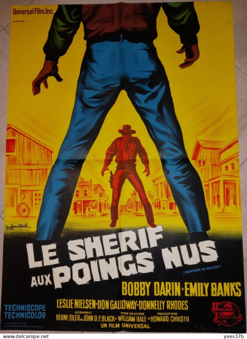 "Le Shérif Aux Poings Nus" Guy Gérard Noël...1958 - 60x80 - TTB - Plakate & Poster