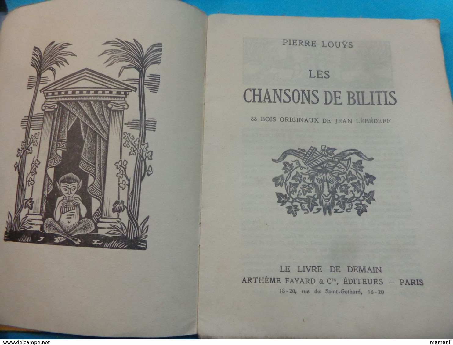 Les Chansons De Bilitis Pierre Louys (55 Bois Originaux De Jean Lebedeff - 1901-1940