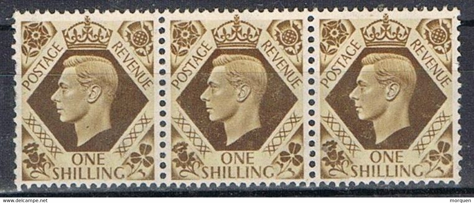 Tira 3 Sellos Edouard VIII, One Shilling 1937 ** - Unused Stamps