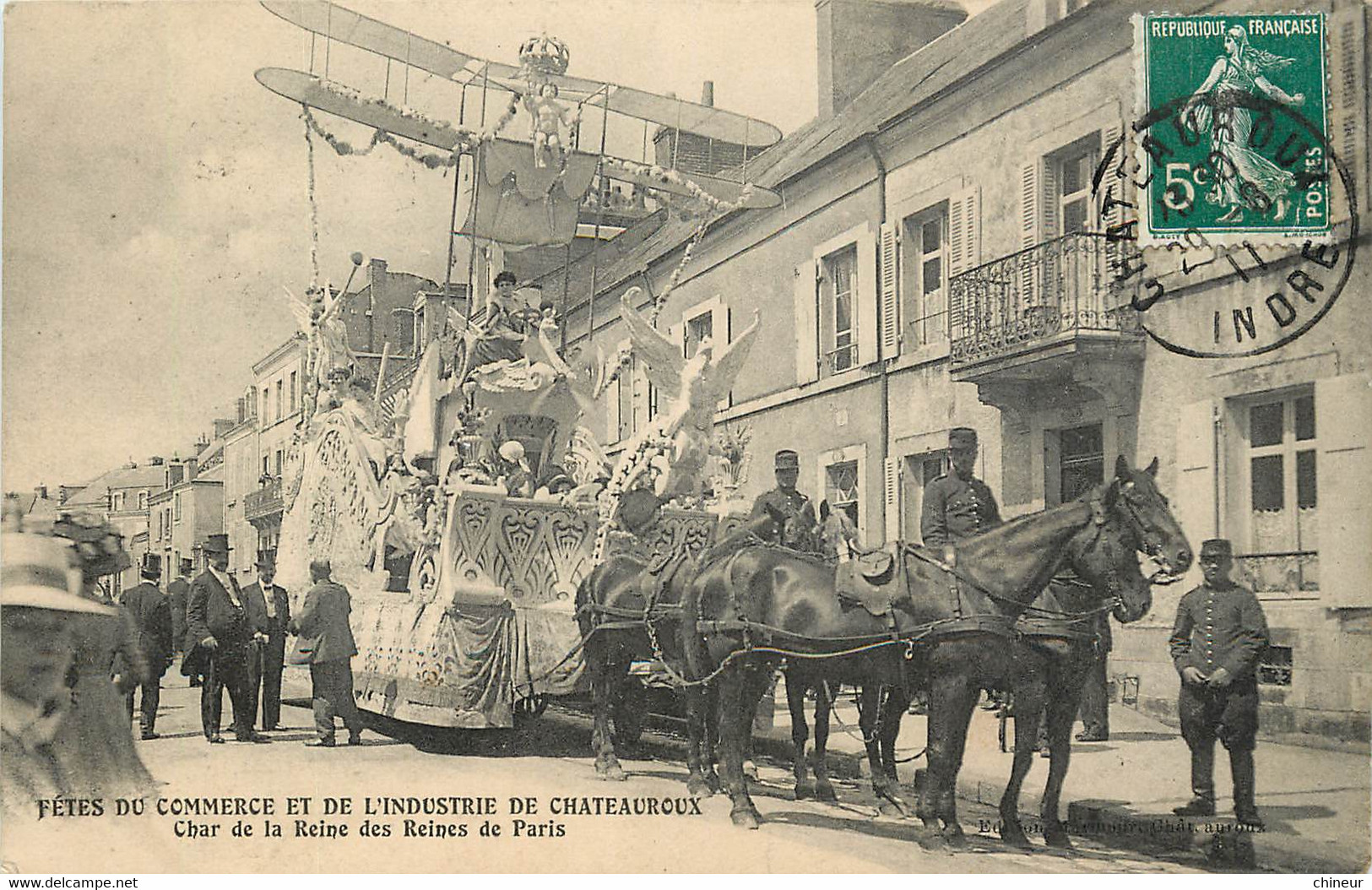 CHATEAUROUX FETES DU COMMERCE ET DE L'INDUSTRIE CHAR DE LA REINE DES REINES DE PARIS - Chateauroux