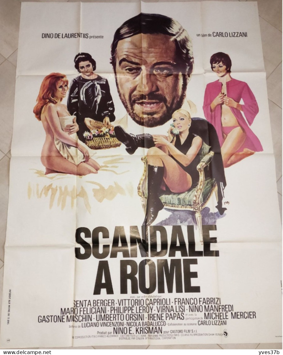 "Scandale à Rome" S. Berger, V. Caprioli...1973 - Affiche 120x160 - TTB - Affiches & Posters