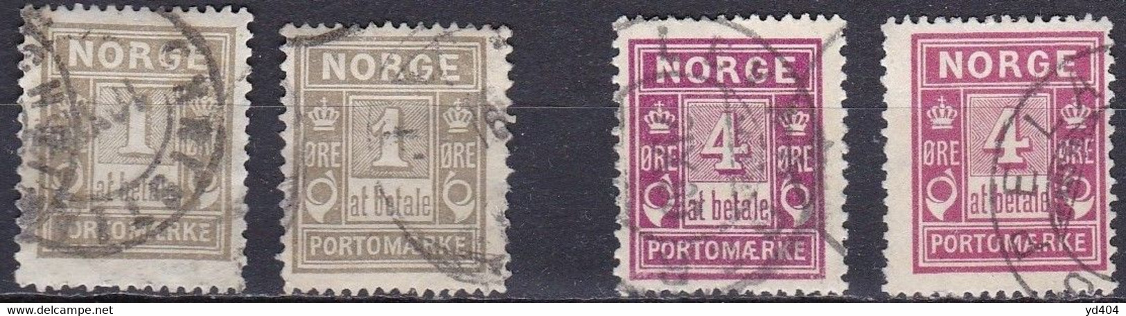 NO720 – NORVEGE - NORWAY – POSTAGE DUE – 1898→1915 – MI # 1→6 USED 11,70 € - Oblitérés