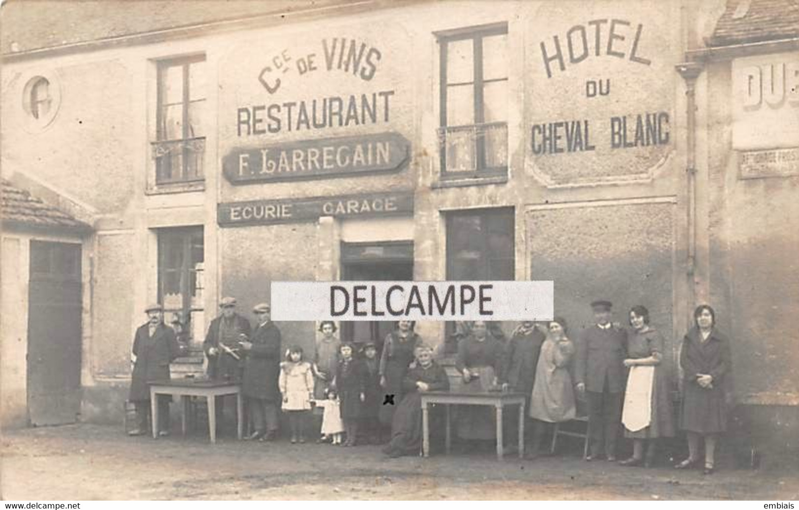 RESTAURANT  F. LARREGAIN Commerce De Vins - Hôtel Du Cheval Blanc -  - Ecurie - Garage - Carte Photo à Situer - Restaurantes