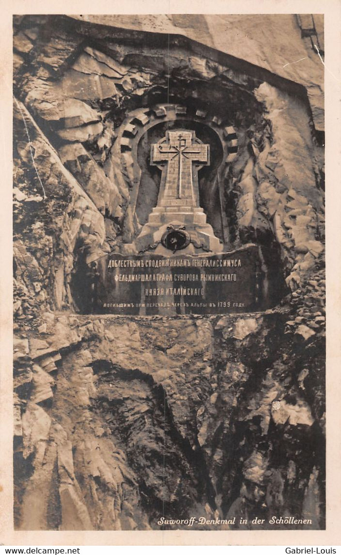 Suworoff Denkmal In Der Schöllenen - Andermatt  Alexandre Souvorov Памятник погибшим в 1799 году русским воинам - Andermatt