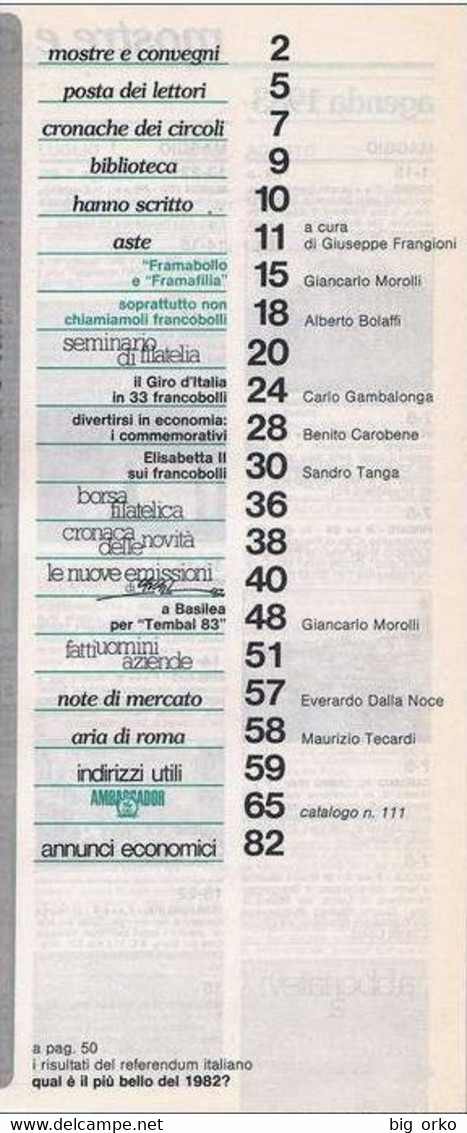 IL COLLEZIONISTA (BOLAFFI) - Maggio 1983 / OMAGGIO: Foglio Realizzato Per La Rivista Con Frammento 1 Fr.Belga 16/11/81 - Italian (from 1941)