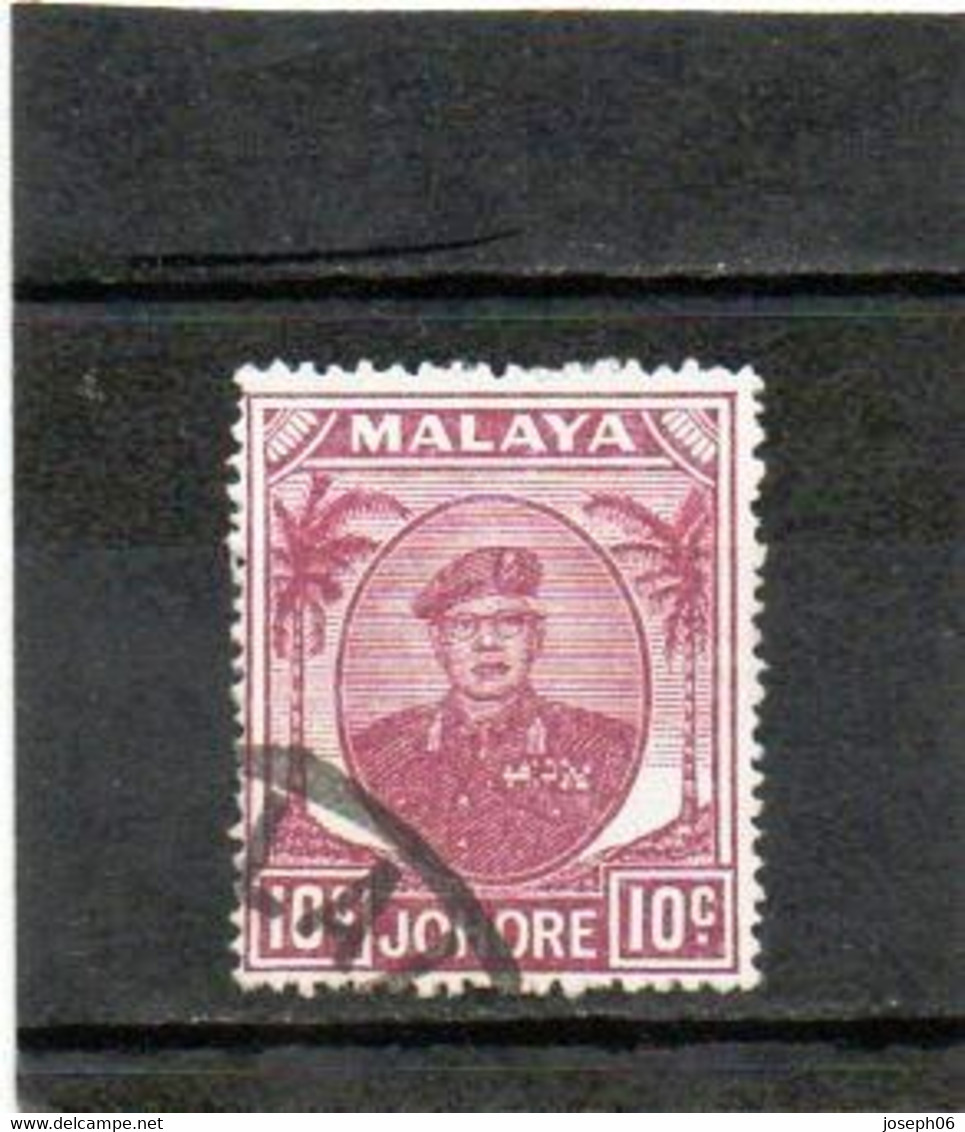 GRANDE-BRETAGNE   Malaisie  Johore  1949-55  Y.T. N° 110 à 124  Incomplet  Oblitéré  116 - Johore