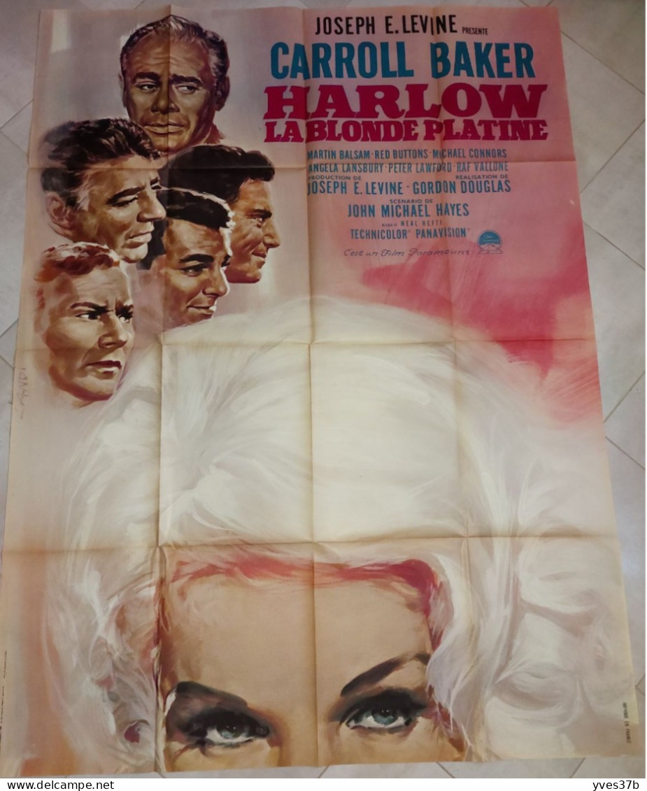 "Harlow La Blonde Platine" Carol Baker...1965 - Affiche 120x160 - TTB - Plakate & Poster