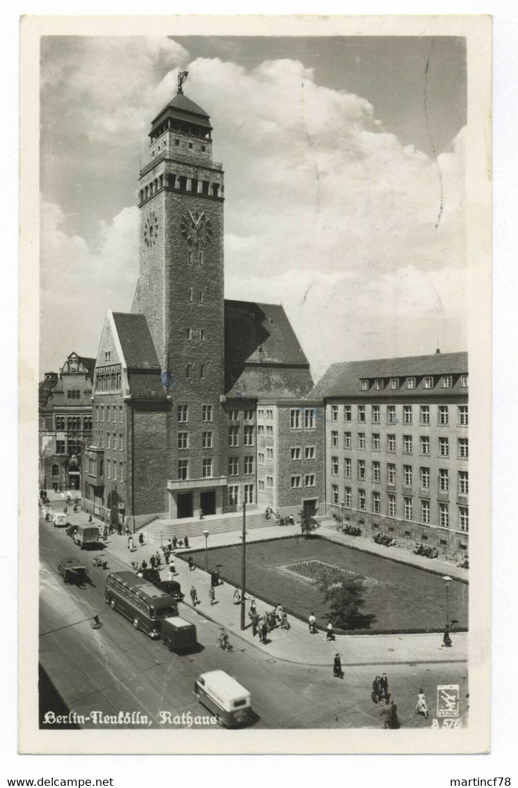Berlin Neukölln Rathaus 1956 Postkarte Ansichtskarte - Neukoelln