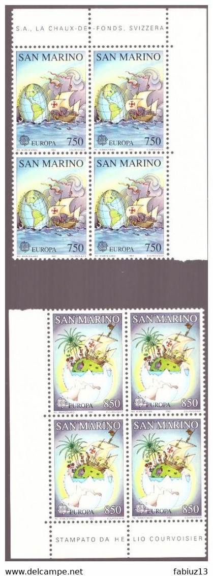 QUARTINA  SAN MARINO EUROPA CEPT  1992 ** COLOMBO SCOPERTA AMERICA - Andere & Zonder Classificatie