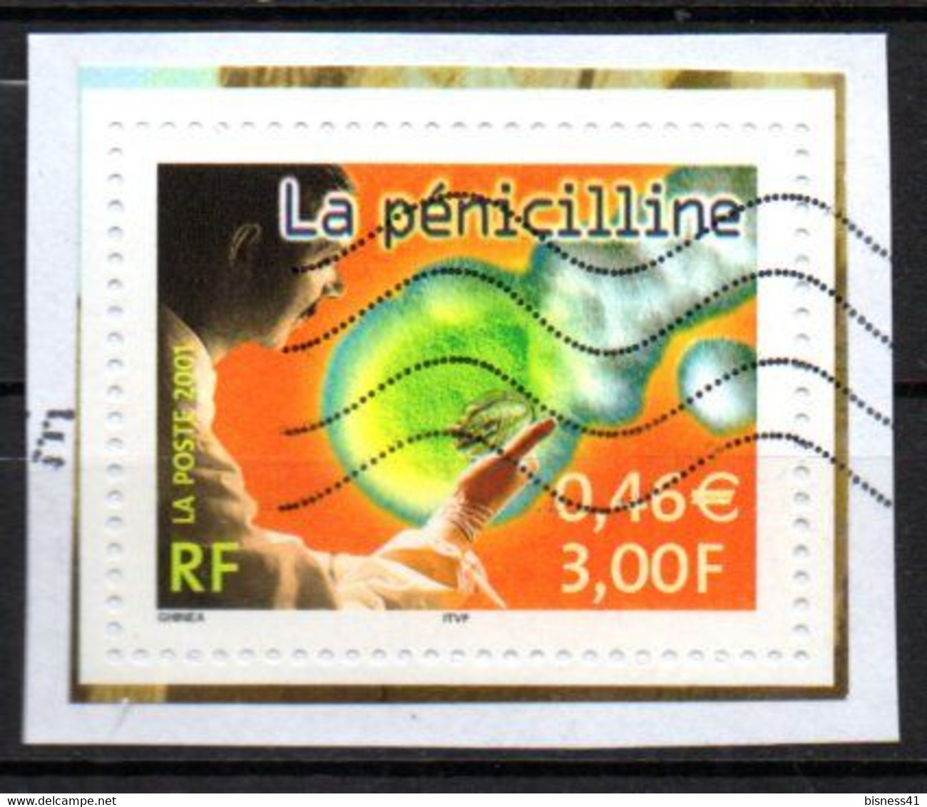 France Oblitéré Used  2001 La Penicilline  N° 3422  Cachet Vague - Autres & Non Classés