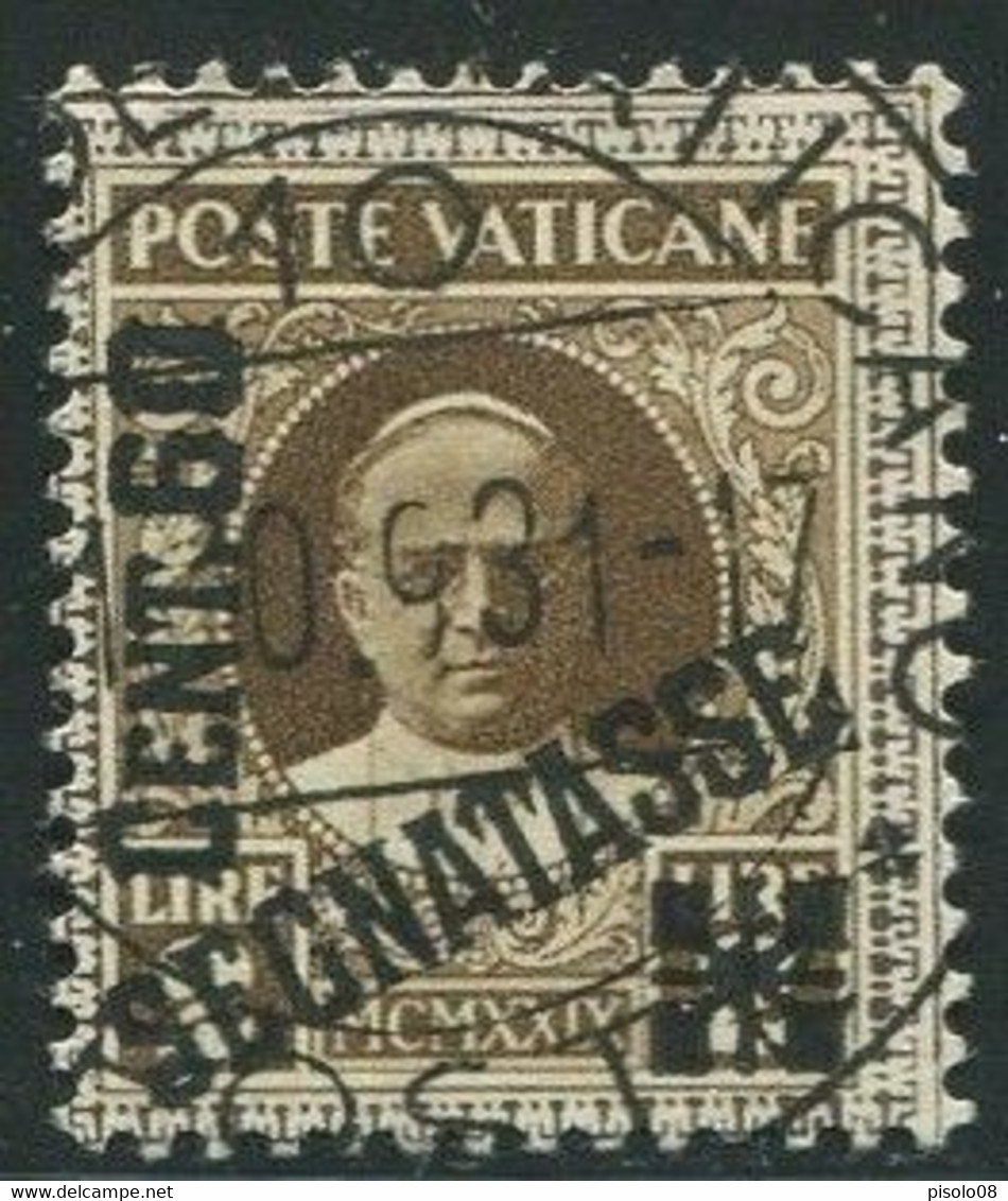 VATICANO 1931 SEGNATASSE 60 C. SU 2 L. USATO - Strafport