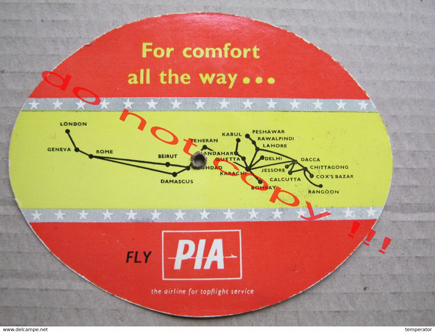 Pakistan / PIA - The Airline For Top Flight Service ... - Pubblicità